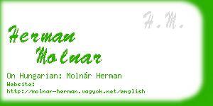 herman molnar business card